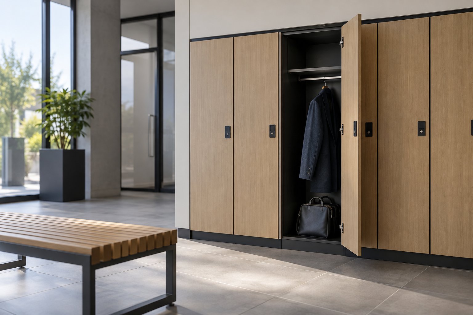 Casier et vestiaire illustratifs pour organiser sa journée de travail