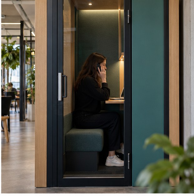Phone box acoustique dans un coworking à Grenoble
