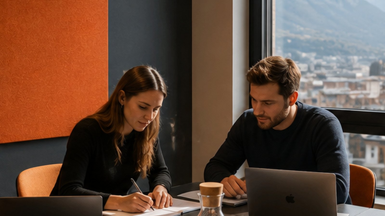 Réunion client dans un espace professionnel Grenoble