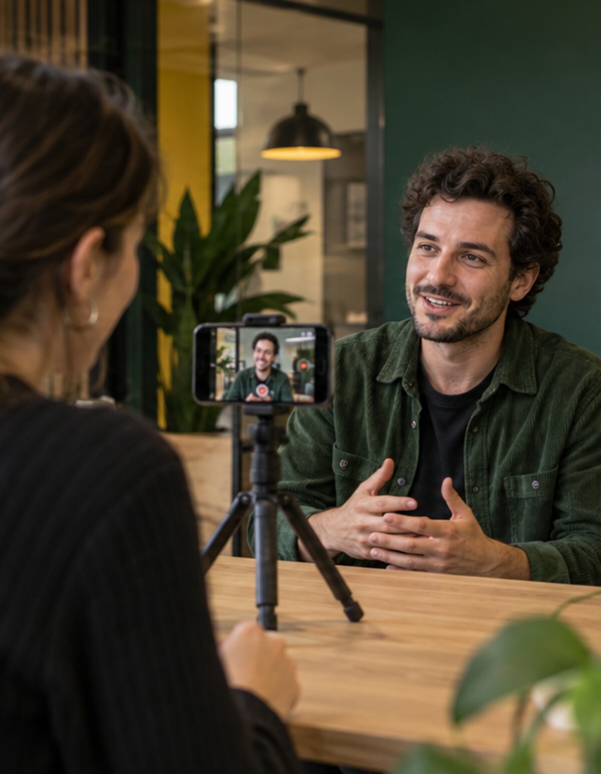 Échange professionnel pour recueillir un retour client à Grenoble