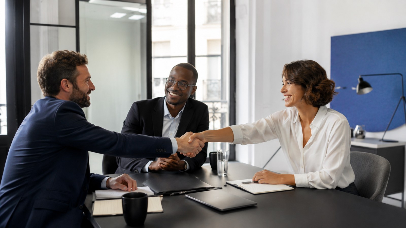 Rendez-vous client conclu dans un coworking à Grenoble